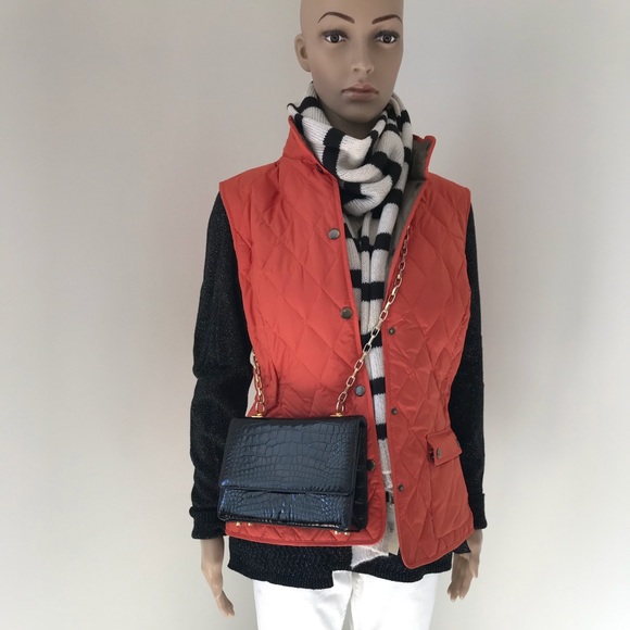 Orange Micro Thin Goose Down Vest Eddie Bauer - Picture 3 of 8